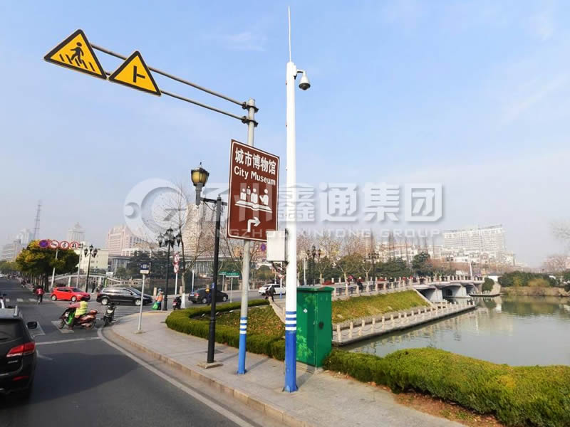 DJG-017，電子警察桿，監(jiān)控球機立桿